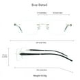 thumbnail image 3 of VisionGlobal Metal Readers for men/women Blue Light Blocking,Hand-set Diamond Fashion Square Glasses (Golden Clear, +3.50 Magnification), 3 of 5
