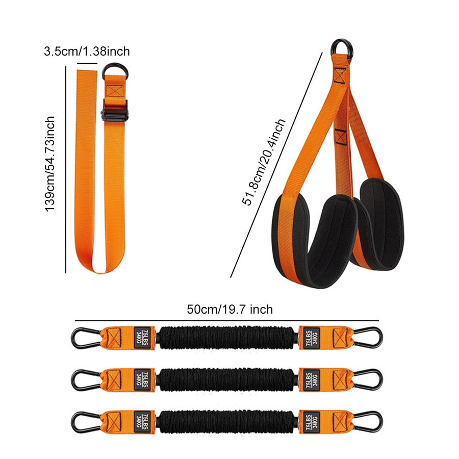 YA YATECH 5 Pack Pull Up Assist Bands Set, Adjustable 225 lbs Heavy Duty Resistance Bands with Knee Foot Support for Home Gym Strength Training