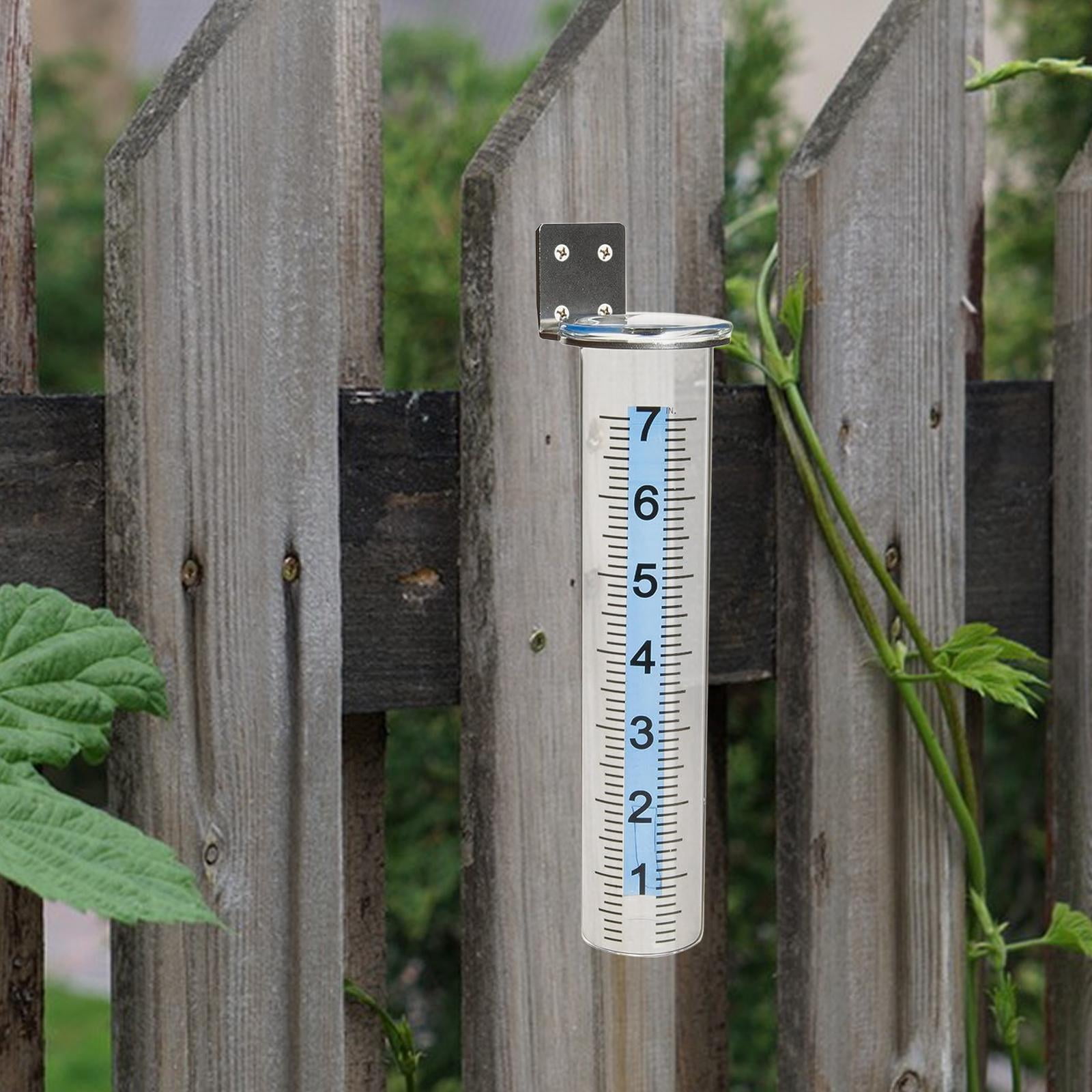 YWMJZEU Rain Gauge with Stainless Steel Mounting Bracket Holder Rain Measuring Tool for