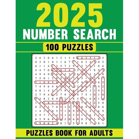 2025 Number Search Puzzles Book For Adults: Engaging Challenges to Enhance Cognitive Skills, (Paperback)