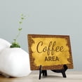 thumbnail image 3 of Signs ByLita Coffee Area, Golden Latte Table Sign With Acrylic Stand (8 x 6"), 3 of 4