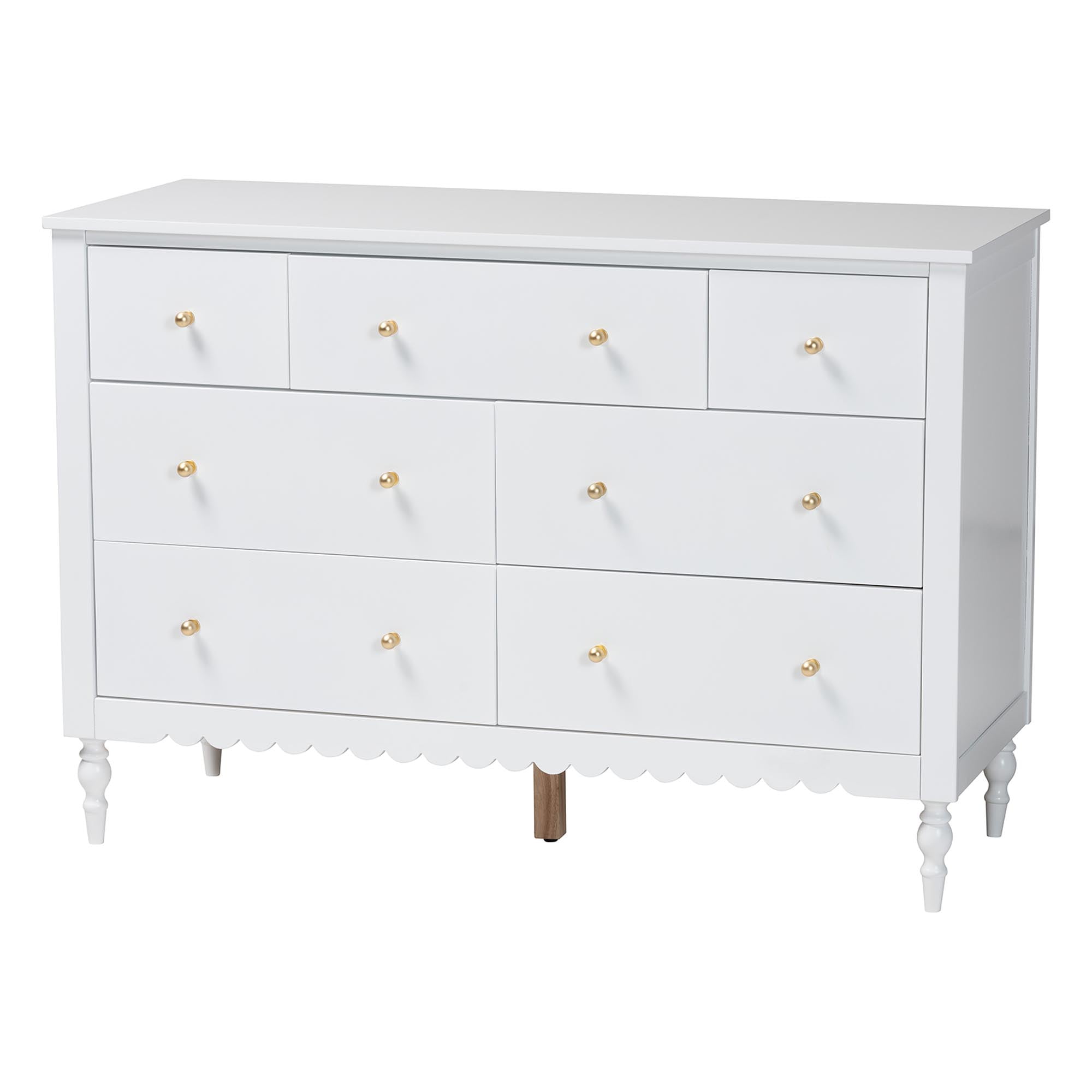 Baxton Studio Roni Modern Bedroom Set, Full, White