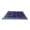 thumbnail image 2 of Ahgly Company Machine Washable Indoor Round Oriental Blue Industrial Area Rugs, 3' Round, 2 of 4