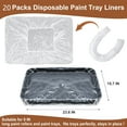 thumbnail image 2 of 20 Pcs Paint Tray Liners, Disposable Paint Roller Liner for Tray, Large Paint Roller Tray Sets for House Painting Walls, 2 of 6