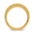 thumbnail image 2 of 925 Sterling Silver Gold Stackable Ring Textured Domed, 2 of 7