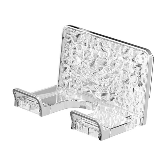 Soporte para Secador de Pelo, Estante para Secador de Pelo, Salón de Belleza, Dormitorio de Un Solo Nivel, Sin Perforaciones, Montado en La Pared, Res claro