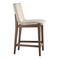 thumbnail image 2 of Uttermost Klemens 26" Wood and Fabric Upholstered Counter Stool in Beige/Walnut, 2 of 7