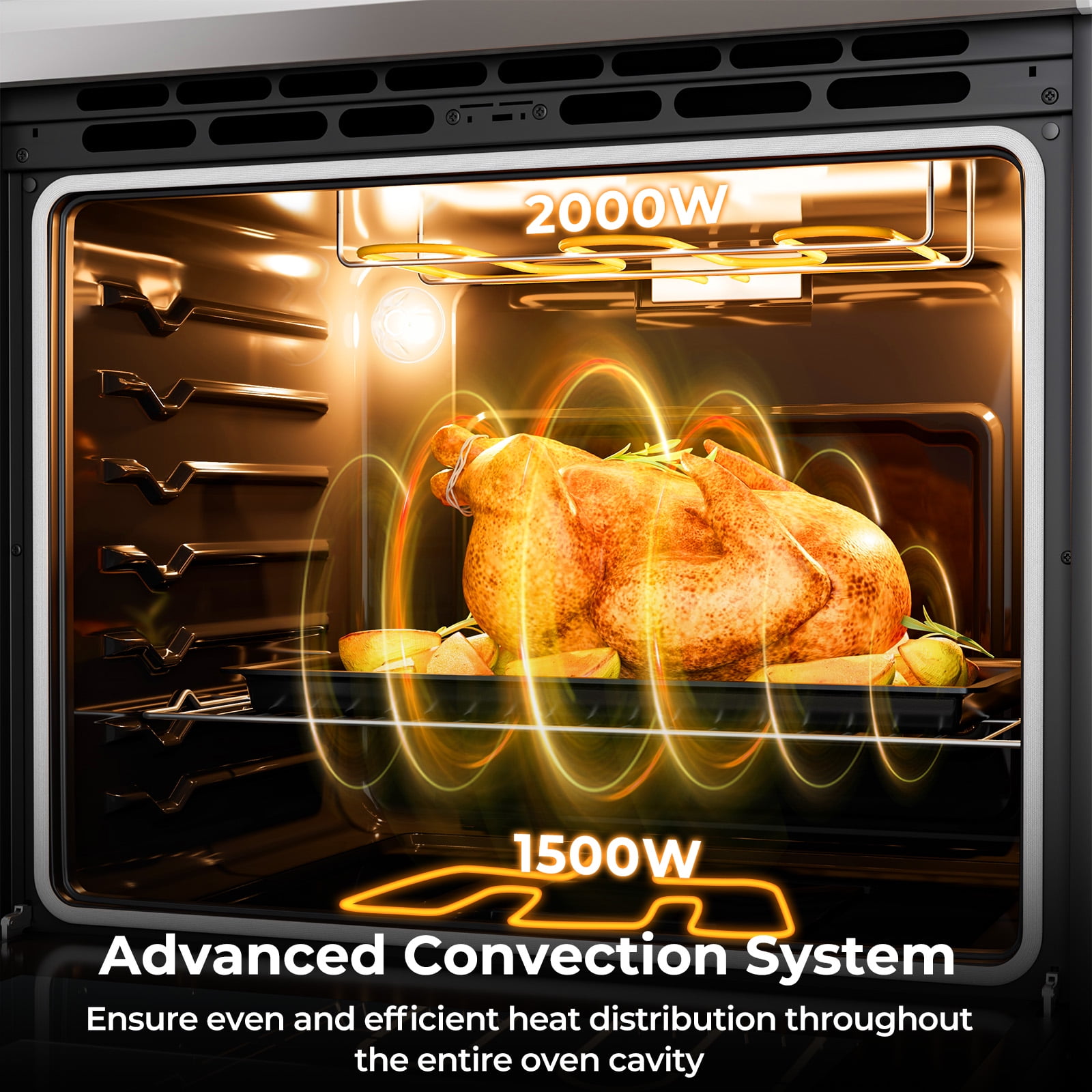 Costway Electric Range 30" Freestanding & Slide-in Kitchen Stove with Cooking Modes