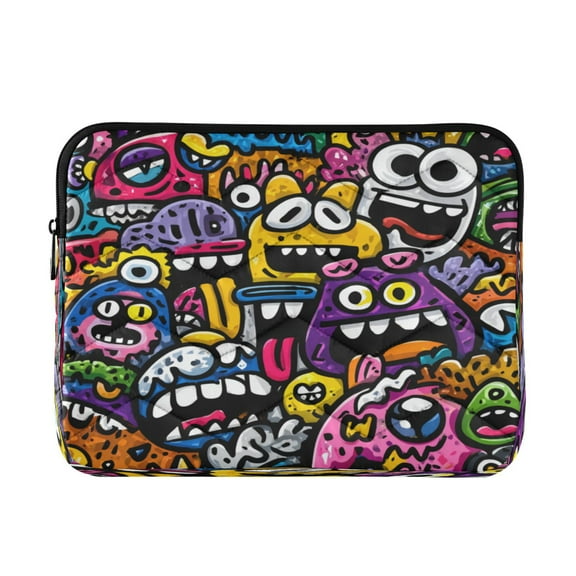 Laptop Bag Briefcases Computer Inner Bags Computer Bags Laptop Sleeves Work Travel School Bag13inch Colorful Cartoon Monsters