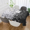 thumbnail image 4 of SKYSONIC 60"x120" Square Tablecloth with Snowflake Black and White Background Prints, Anti-Wrinkle and Smooth Table Cloth for Kitchen/Home Party Decoration, 4 of 7