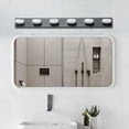 thumbnail image 2 of 45" Black Led Vanity Light - 6-Light Dimmable Bathroom Mirror Fixture Five, 2 of 10
