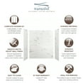 thumbnail image 4 of Transolid Swk603672 Saramar 60" W X 36" D X 72" H Three Panel Shower Wall Kit - White, 4 of 5