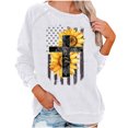 thumbnail image 2 of Qiopertar Mode Femmes T-Shirt à Manches Longues Col Rond Imprimé Chandail en Molleton Blouse Hauts Liquidation Livraison Gratuite à Moins de 5$ jusqu'à 90 % de Réduction, 2 of 4