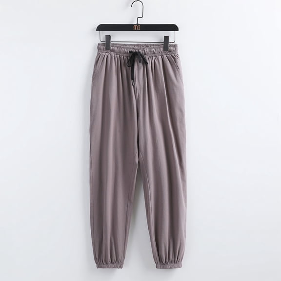 Mqqzkk Men's Sweatpants Elastic Waist Drawstring Casual Trouser Workout Running Loose Fits Casual Plus Size Tapered Pants