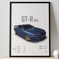 thumbnail image 4 of Carteles impresos de la serie de coches deportivos clásicos, carteles de lujo para la habitación, arte de la pared del hogar, decoración moderna, 911 GTR 718, 4 of 4
