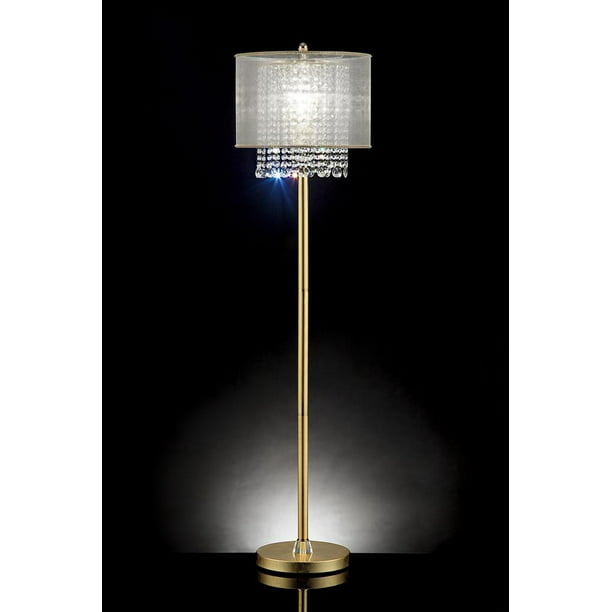 65 In Bhacya Crystal Floor Lamp With, Crystal Floor Lamp