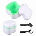 thumbnail image 1 of Transemion 2piece Denture Retainer Case With  for Dental Appliances Wide Application Easy To green, 1 of 6