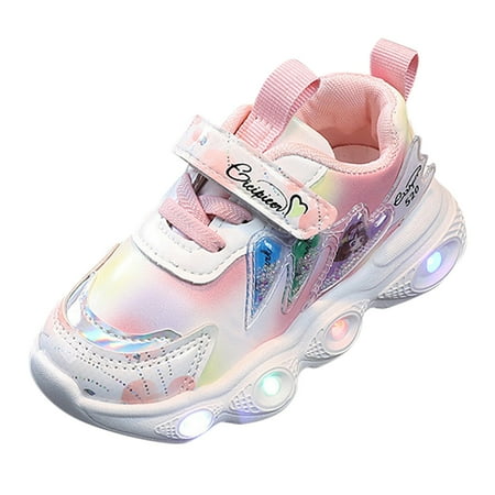 

Light Up Shoes Girls Toddler Led Walking Shoes Kids Children Baby Casual Shoes