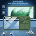 thumbnail image 3 of Dteck Case for Samsung Galaxy S22 Shockproof Slim Dropproof Slide Protection Clear Acrylic Hard Back Soft TPU Bumper Hybrid Phone Cover,Armygreen, 3 of 6