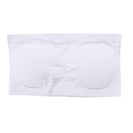 

Odeerbi Clearance Tube Tops for Women Strapless Bras One-Piece Bra Everyday Underwear Polishing Bra White