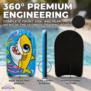 PMU 18in Kickboard, Yellow Shark Training KickBoard Pool Exercise Swimming