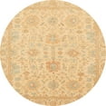 thumbnail image 1 of Ahgly Company Indoor Round Abstract Orange Oriental Area Rugs, 8' Round, 1 of 6