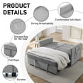thumbnail image 6 of Onbeam Convertible Sofa Bed with Pull-out Bed - Sleeper Sofa Bed & Futon Loveseat for Living Room & Bedroom - Adjustable Back & Two Pockets - Gray, 6 of 10