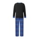 thumbnail image 3 of Pijamas navideños familiares a juego, camiseta de manga larga con estampado de letras y pantalones a cuadros. Ropa de dormir para estar en casa., 3 of 10