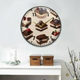 thumbnail image 2 of Yayeee Wall Clock Battery Operated 11.9" Silent Quartz Non-Ticking for Living Room Decor, Blue Cakes, 2 of 8