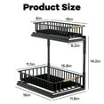 2Tier Sliding Under Sink Organizers and Storage, Rustproof Metal Pull