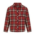 thumbnail image 3 of Hvyesh Mens Big and Tall Button Down Shirt Regular Fit Long Sleeve Plaid Tshirt Flannel Casual Shirts, 3 of 5