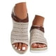 thumbnail image 2 of MKLEKYY Sandalias para Dama Sandalias de Cuña Huecas de Cuero de Moda de Verano para Mujer Sandalias Cómodas Informales para Exteriores, 2 of 4