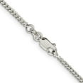 thumbnail image 6 of Auriga Fine Jewelry 925 Sterling Silver Rhodium-plated 2 mm Curb Chain Necklace for Women 28", 6 of 7