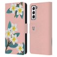 thumbnail image 1 of Head Case Designs Watercolour Flowers 2 Plumeria Leather Book Wallet Case Cover Compatible with Samsung Galaxy S21 5G, 1 of 6