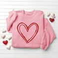 thumbnail image 4 of VgaVtl Long Sleeve Ladies Sweatshirts Valentines Day Oversized Womans Tops Pullover Pink Heart Print Vacation Funny Tops, 4 of 5