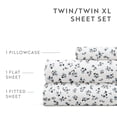 thumbnail image 5 of Noble Linens 4 Piece Pattern Microfiber Bed Sheets Set, Delicate Blossoms Light Blue, Twin, 5 of 8