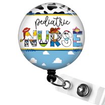Pediatric Nurse Badge Reel, Colorful Peds Nurse Week Badge, Children's Hospital Badge, PICU Nurse
