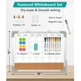 thumbnail image 4 of Monthly Dry Erase Calendar Whiteboard Calendar Cork Board Combo, Calendar Bulletin Board 16" x 12" Double-Sided with 8 Markers 8 Magnets 10 Pins, Silver Frame, 4 of 9