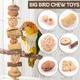 thumbnail image 7 of Macaw Toy, Parrot Toys for Large Birds, 14.5 Inch Extra Large Bird Chewing Toy Wall with Natural Wood, Corn Cobs and Rattan Balls, Hanging Foraging Cage Accessories for African Grey, Cockatoos, 7 of 7