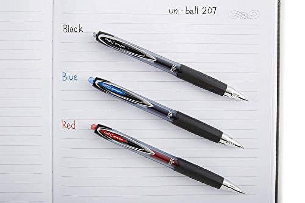 Uni-Ball 33950 Signo 207 Retractable Gel Pen, Black Ink, 0.7Mm, Dozen