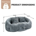 thumbnail image 5 of Villeston High-Back Bean Bag Sofa for Adults and Children, Indoor/Outdoor, Soft Casual,Gray, 5 of 6
