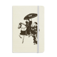 thumbnail image 1 of Japan Women Riding Horse Sketch Notebook Official Fabric Hard Cover Classic Journal Diary, 1 of 3