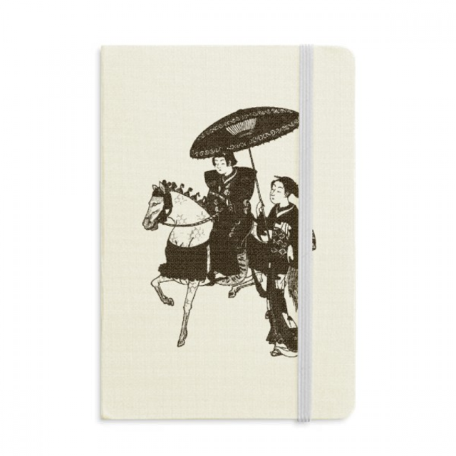 Japan Women Riding Horse Sketch Notebook Official Fabric Hard Cover Classic Journal Diary