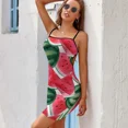 thumbnail image 2 of Juicy Pastèque. Robe de Fruits Tropicaux Aquarelle Robes de Mariage pour Fêtes Longue Robe Femmes Été, 2 of 4