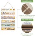 thumbnail image 3 of MUCHENGGIFT 4 Pieces Home Wall Decor Signs, THIS IS US/ TOGETHER/ BLESS THIS HOME/ FAMILY Wall Decor For Living Room Bedroom, Rustic Wooden Farmhouse Wall Art Decor, 4.7 x 13.8 Inch(White), 3 of 7
