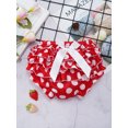 thumbnail image 3 of Jowowha Newborn Baby Girl Christmas Ruffle Bloomer Shorts Polka Dots Elastic Waistband Diaper Cover Briefs Red&White M/66, 3 of 6