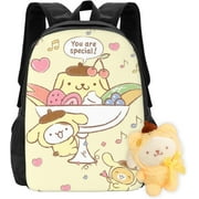 Kuromi Pompompurin Backpack You Are Special Backpack Cartoon 3d Printed Laptop Backpack Little Women Daypack Gifts Anime Characters with Keychain