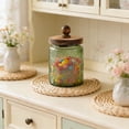 thumbnail image 4 of PLPPYFS Vintage Storage Canisters Set, Glass Jars with Airtight Wood Lids for Kitchen Pantry Bathroom, Decorative Beautiful Containers for Coffee, Cookie, Sugar, Tea, Candy, Snack, Salt, Sunflower, 4 of 6