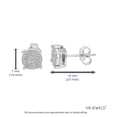 thumbnail image 2 of Vir Jewels 1/4 CTTW Lab Grown Diamond Composite Earrings in Sterling Silver With Push Backs For Women, 2 of 4