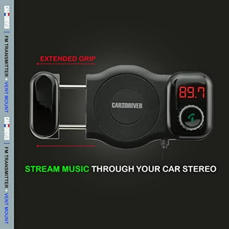 Car and Driver - Vent Mount Bluetooth FM Transmitter - Black